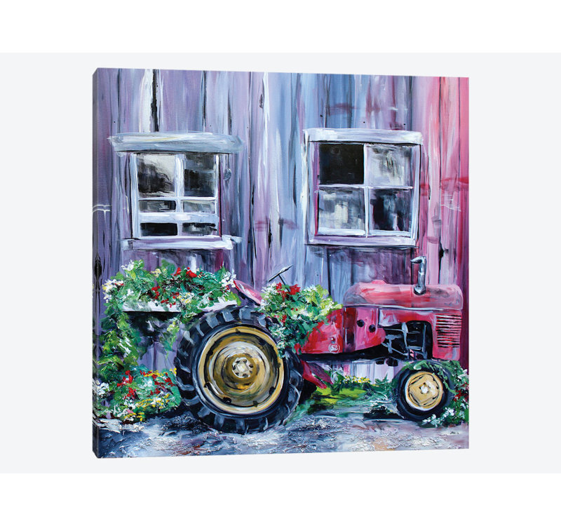 « spring crop », reproduction sur toile, H 18 po x l 18 po x P 1,5 po, Pas de tapis, Toile tendue