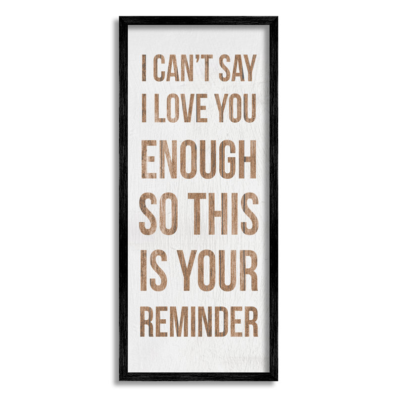 Picture Frame Textual Art on MDF, 10" H x 24" W, Midnight Black Framed Giclee