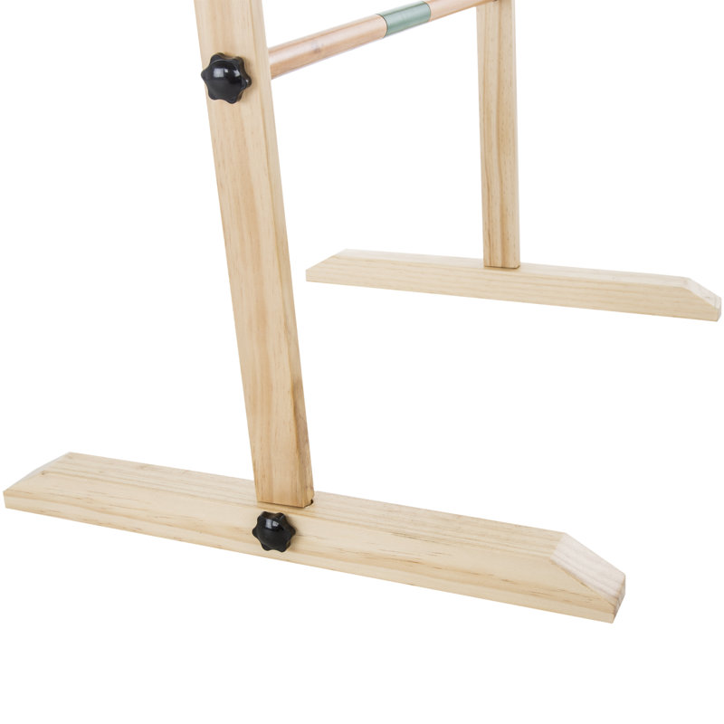 Hey Play Solid Wood Ladder Toss Set with Carrying Case Backyard Activity for BBQ or Tailgate
