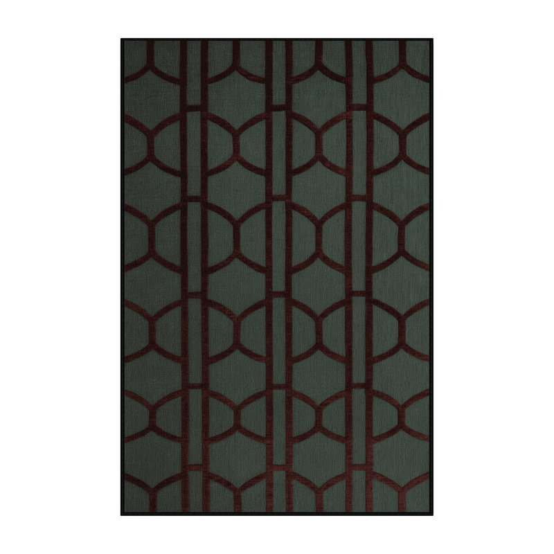 Machine Washable Trellis Gray Area Rug, Rectangle 2' x 3'