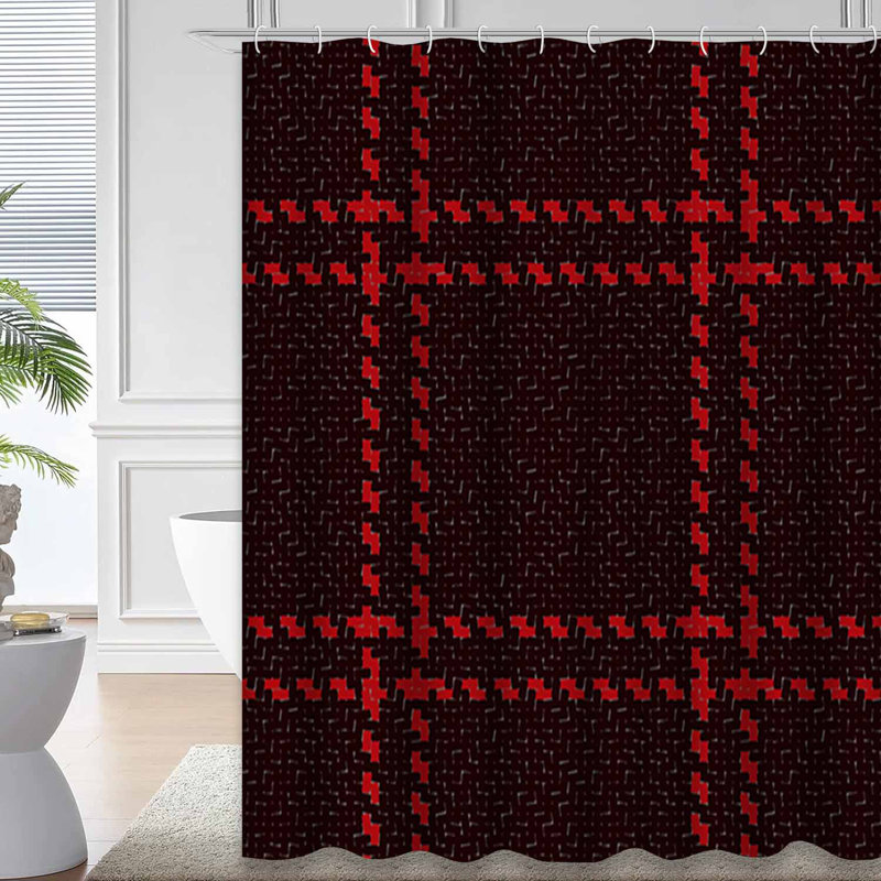 Rideau de douche avec 12 crochets Lumberjack, L 72 po x l 84 po