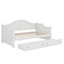Lit de jour en bois avec deux tiroirs de rangement: un canapé-lit polyvalent - parfait pour la chambre à coucher et le salon-1363910461