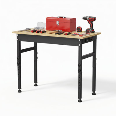 47.2'' W Heavy-Duty Workbench, with Adjustable Height, Desk Top