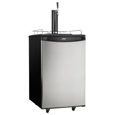 Danby 5.4 Cubic Feet Silver Single Tap Half Barrel (Full Size) Freestanding Kegerator with