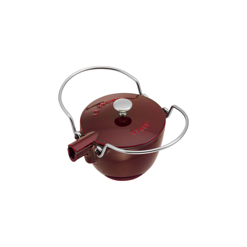 STAUB Cast Iron Tea Pot 1.15L, Grenadine