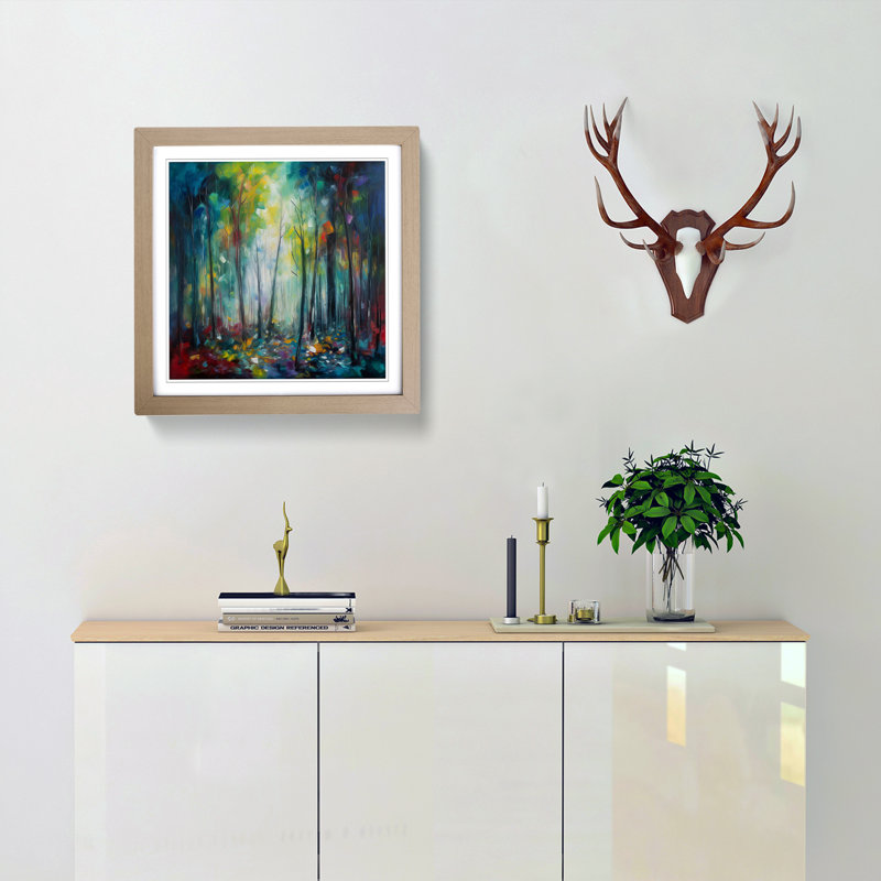 Single Picture Frame Print on Wood, Oak