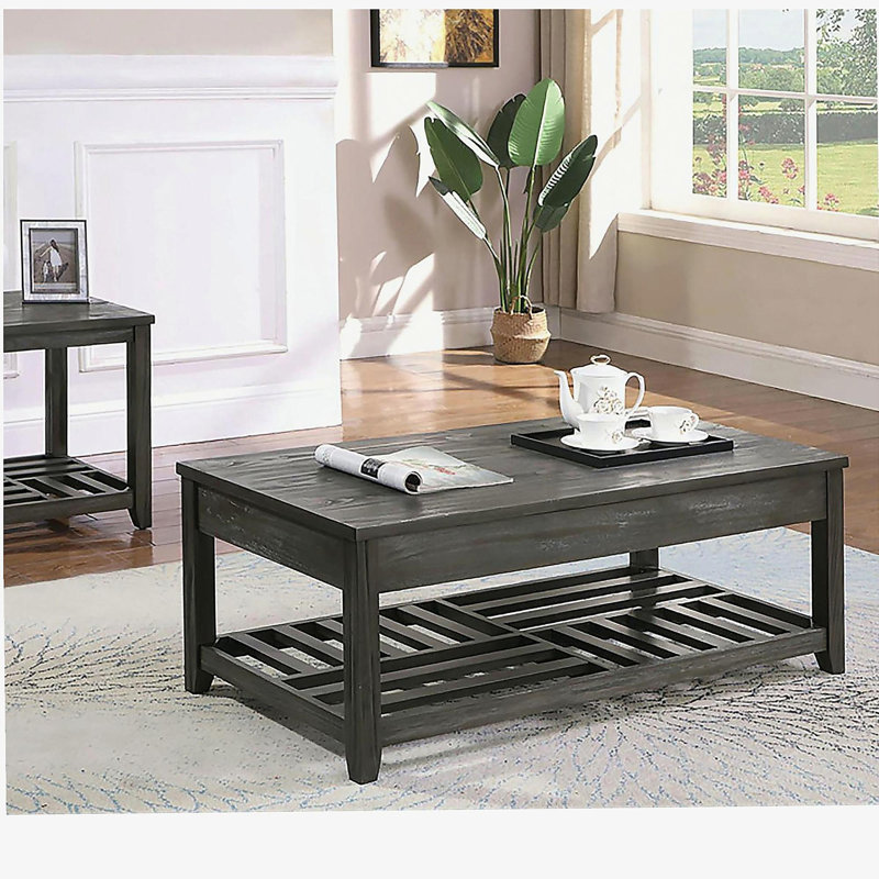Table basse à charnière grise