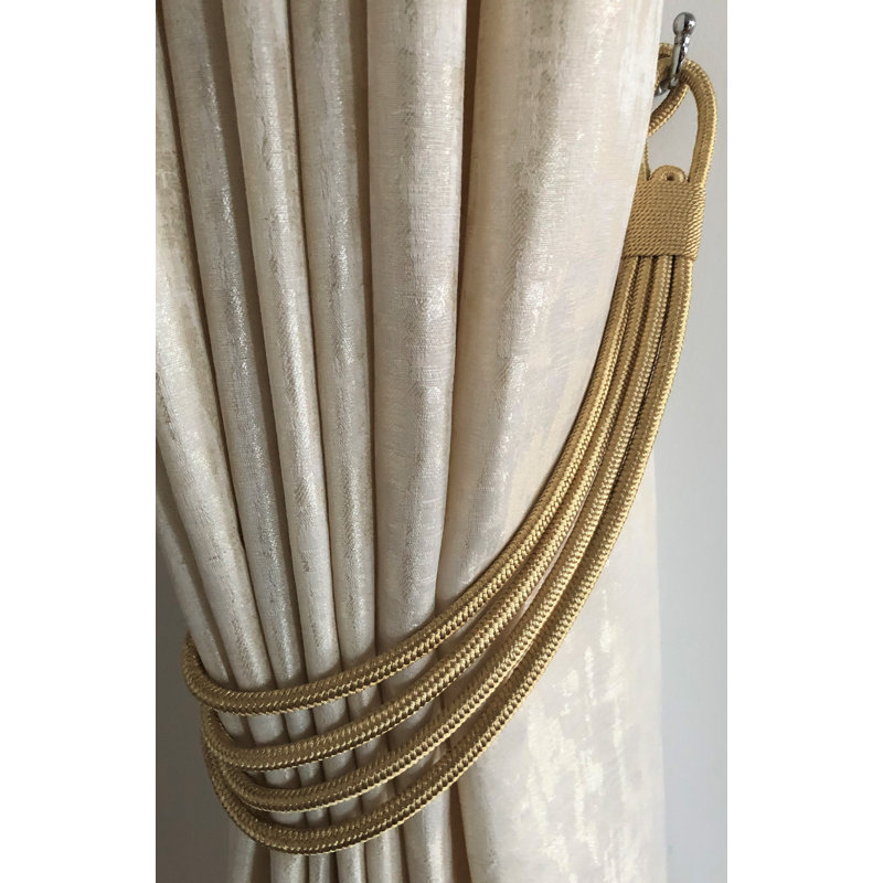 Lily Single Rope Curtain Tieback, Gold