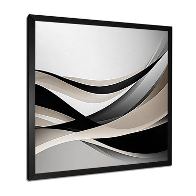 Minimal Geometric Rift II - Abstract Minimalism Wall Art Print