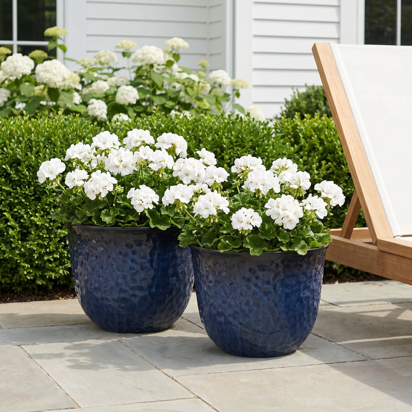 15" Pot Planter, Blue