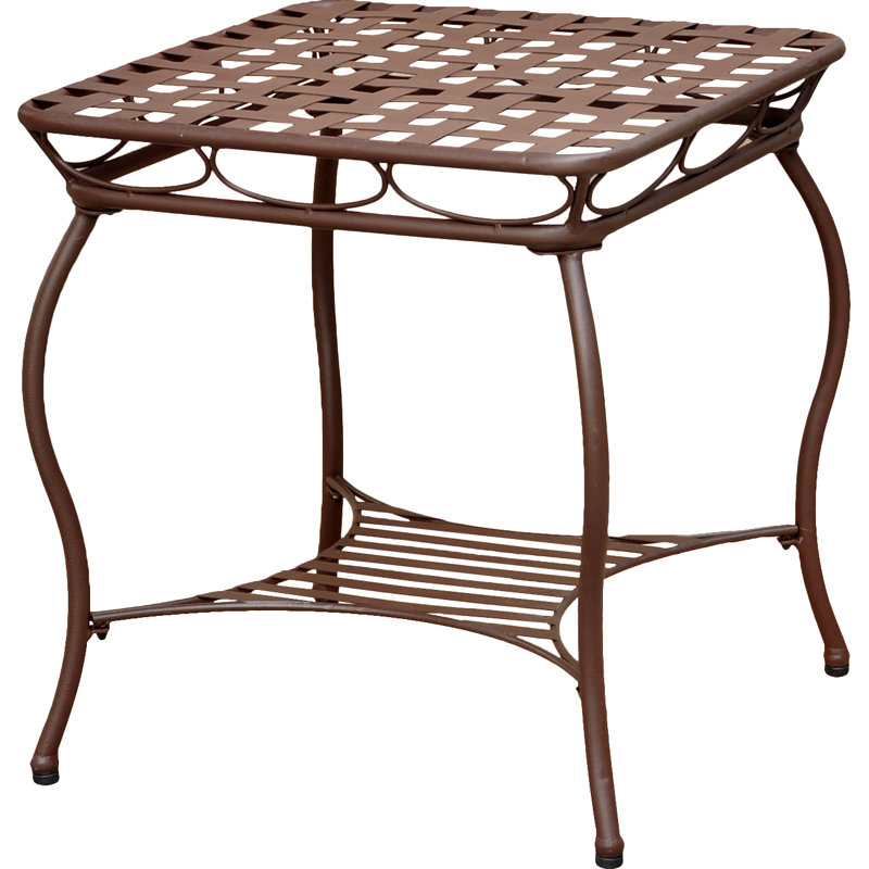 Table d'appoint en métal Arifa, Brun mat