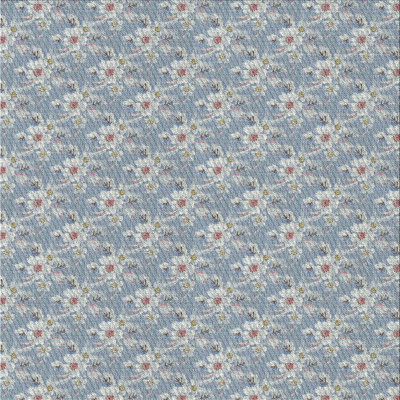 Tapis bleu/gris/rouge à motifs Culbertson