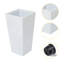 Pot à fleurs effilé 18,5 po H, blanc mat MgO-1591717941