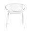 Chaises de salle à manger de patio empilables avec design respirant de style moderne et simple (ensemble de 2), pieds en métal + dossier en plastique-847391713