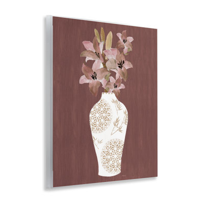 Boho Geometric Vase Wall Plaque Art by Janet Tava