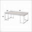 Table basse moderne et moderne avec plateau en chêne naturel et base en métal chromé, parfaite pour les salons élégants