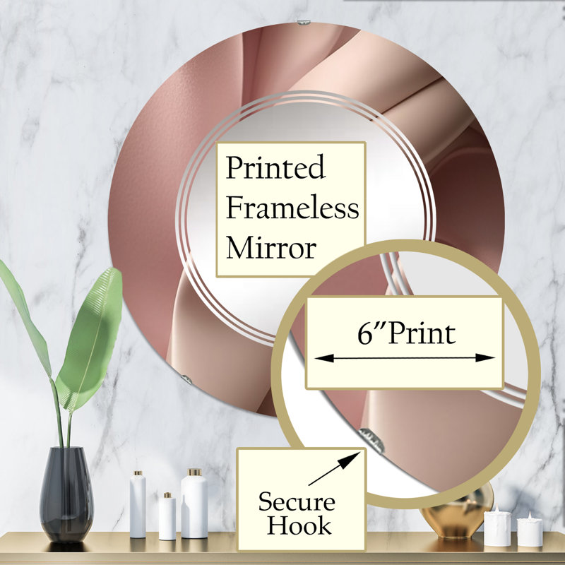 Ameno - Miroir mural moderne rond, 32 po x 32 po