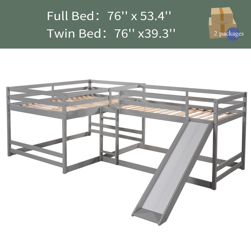 Lit mezzanine double Getrudes par Harriet Bee, gris
