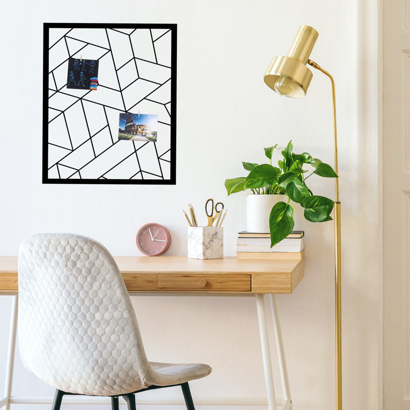 Abstract Wall Decor on Metal, Black
