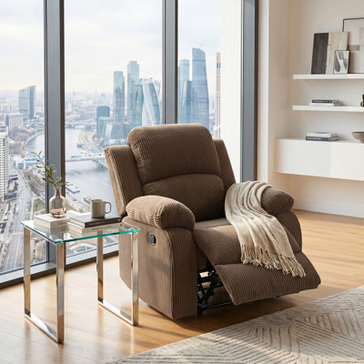 Fauteuil de repos manuel en velours côtelé Peanut