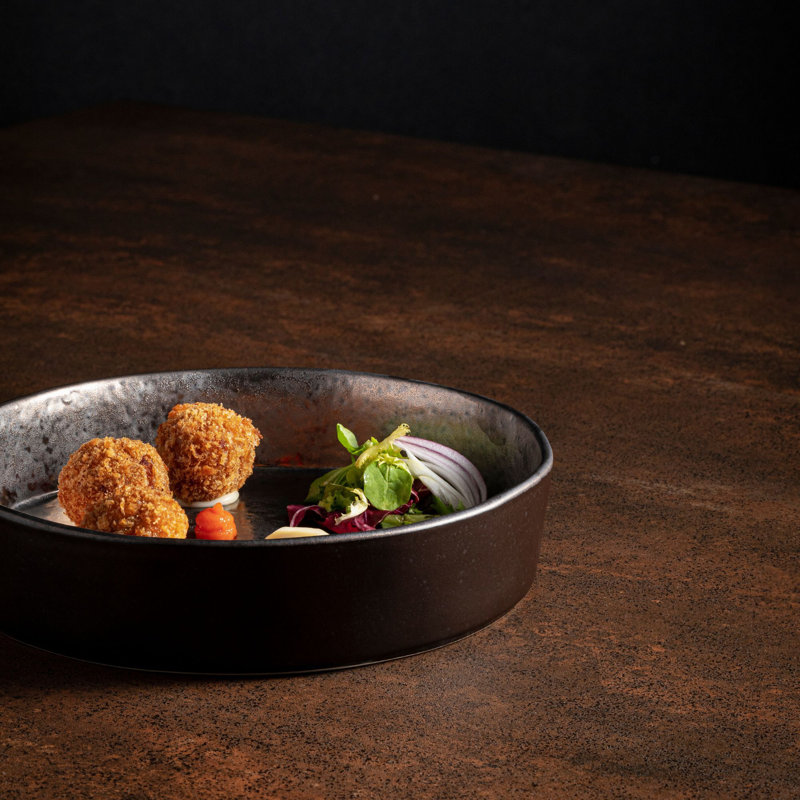 Lagoa Fine Stoneware Pasta Bowl, Metal