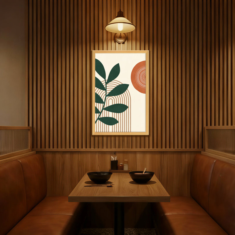 «Abstract Abstract Leaves Sunburst», reproduction d'art