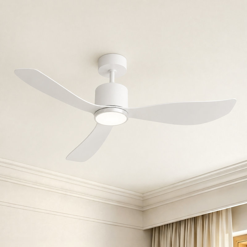 Ventilateur de plafond 52 po avec télécommande 6 vitesses à haut débit d'air, moteur à courant continu réversible à faible bruit