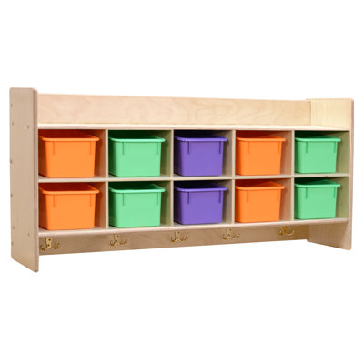 Contender (10) Cubbie Wall Hanging Storage with Hooks