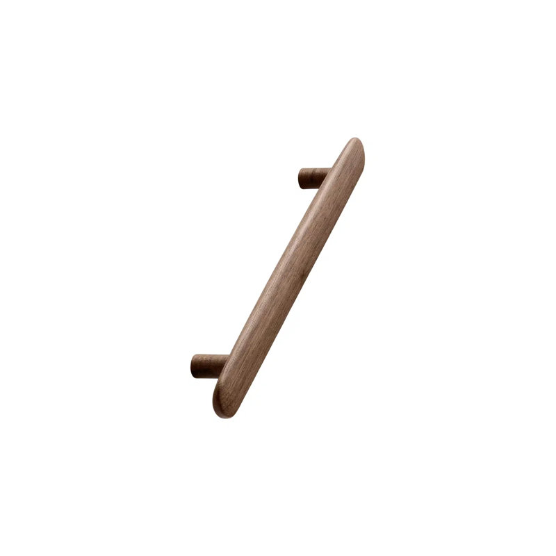 Walnut Lacquered Wood "Brutus" Drawer Pull