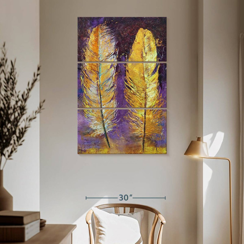 Plumes d'or Kerner, H 65 po x l 42 po