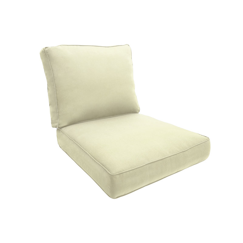 Eddie Bauer Outdoor Lounge Seat/Back Cushion, 5" H x 26" W x 30" D, Canvas Natural Sunbrella® Canvas