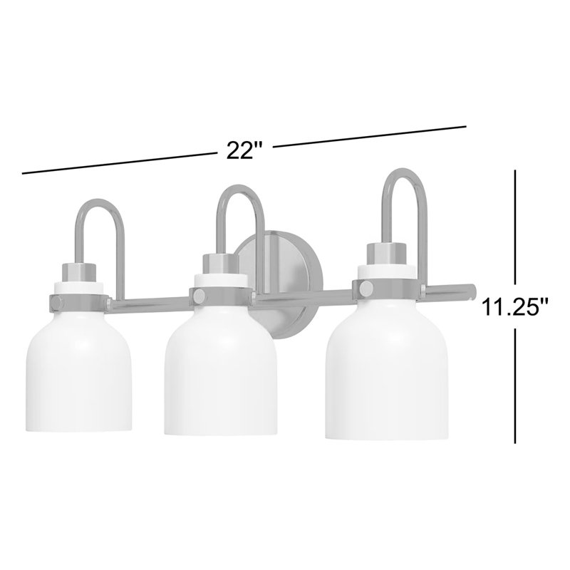 Éclairage pour meuble-lavabo à 3 lumières à intensité variable Arold, Laiton satiné