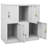 Locker Cabinet - Light Grey 35.4”X17.7”X36.4” Steel Storage Unit, Adjustable Shelves, Secure Locking Design-940508140