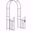 Arche de jardin en métal de 7,5 pi avec barrière Outsunny