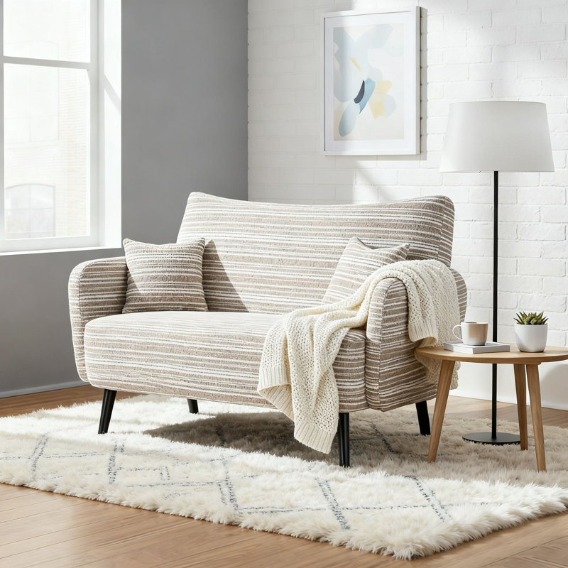 Fauteuil d'appoint rembourré Mid-Century, Kaki