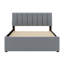 Lit plateforme tapissier avec lit gigogne et tête de lit Teddy-435240568-435240574
