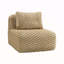 Canapé sans accoudoirs avec coussin en flanelle de couleur chameau clair