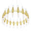 Lustre en forme de roue de chariot à 36 lumières avec accents de cristal Lit-644971149