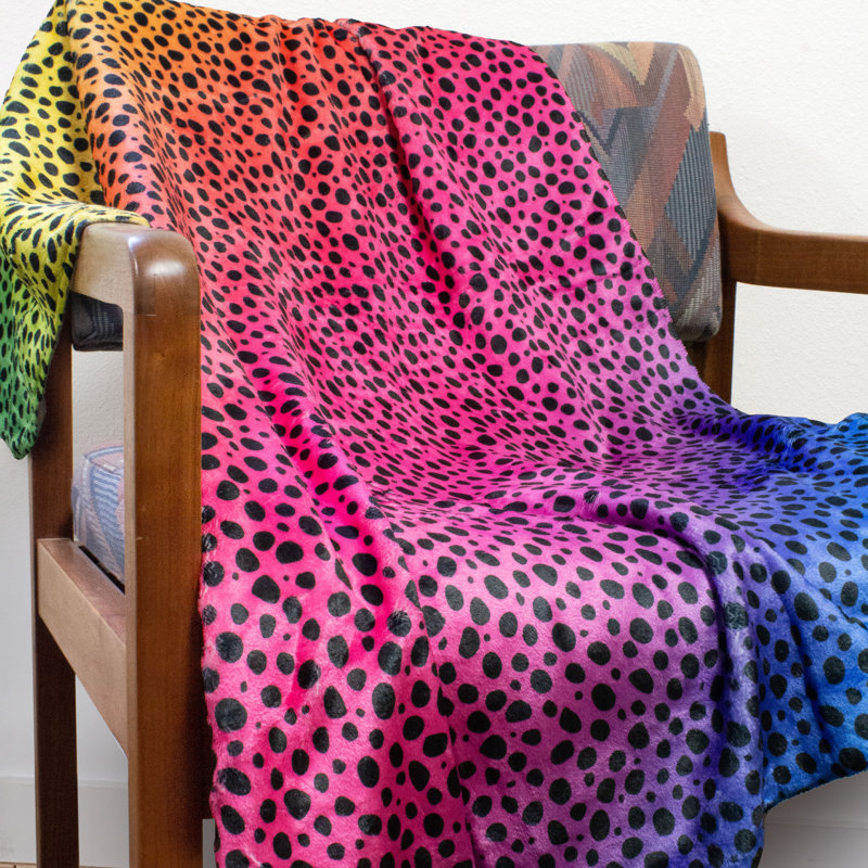 Plain Weave / Muslin Throw Blanket, 30" W x 40" L, Pink/Blue
