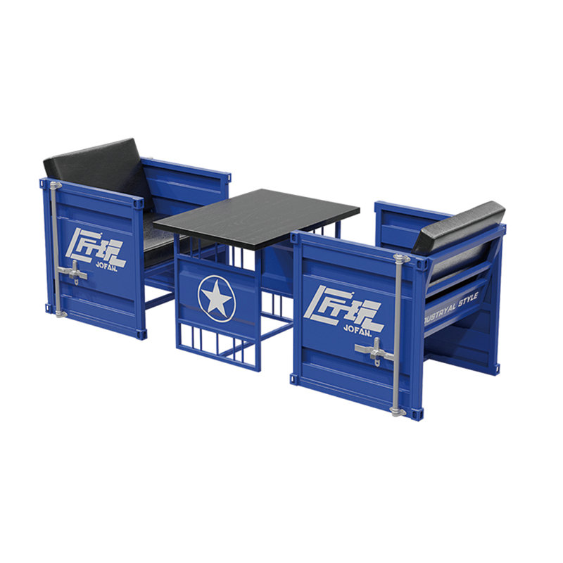 Ensemble de salle à manger l 23,7 po Kimika, Bleu, H 29,6 po x L 31,5 po x l 23,7 po