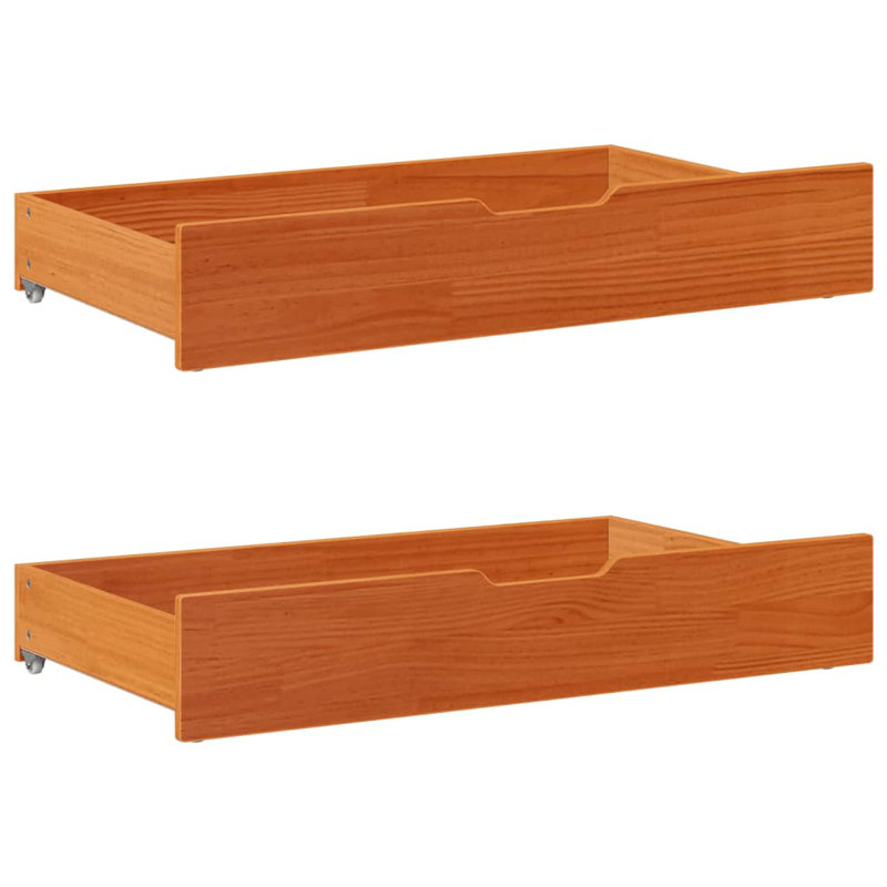 Storage Bed, European Kingsize (160 x 200 cm), Wax Brown