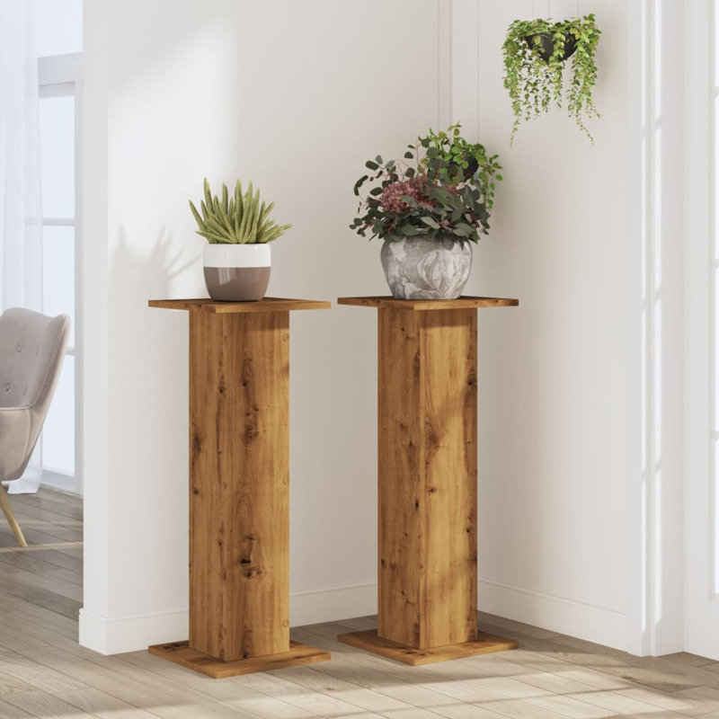 Haig Plant Stand 1 Tier, 30 x 30 x 80 cm (L x W x H), Oak