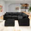  Canapé modulaire 6 places Comfy Cloud Canapé pour salon, Canapé modulaire rembourré modulaire à assise profonde, Housses de coussin amovibles et lavables-1491879048