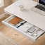 Almena Glass Top Standing Desk with Drawers & Wireless Charging-1211360414