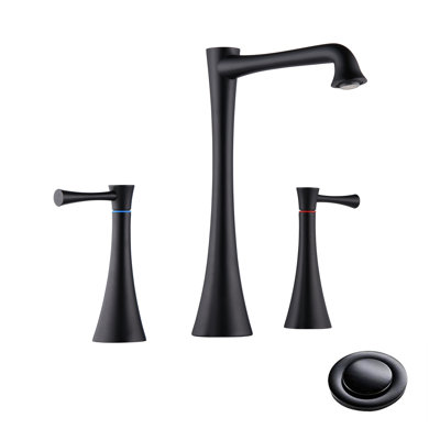 Widespread 2-handle Bathroom Faucet with Drain Assembly