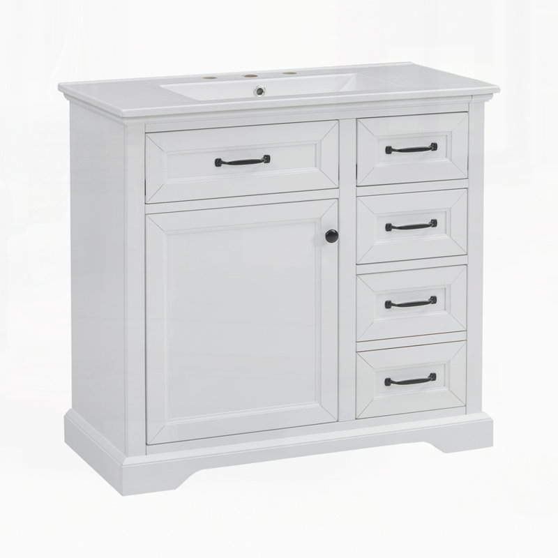 Meuble-lavabo 36 po avec lavabo, Blanc