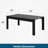 43" All-Weather Aluminum Patio Coffee Table, Modern Rectangle Outdoor Table-1312737330