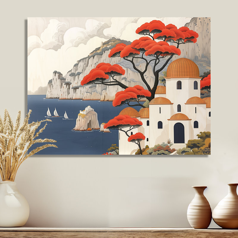 Ambriel - Italie, impression d'art mural, H 30 po x l 40 po x P 1,5 po, Métal métal