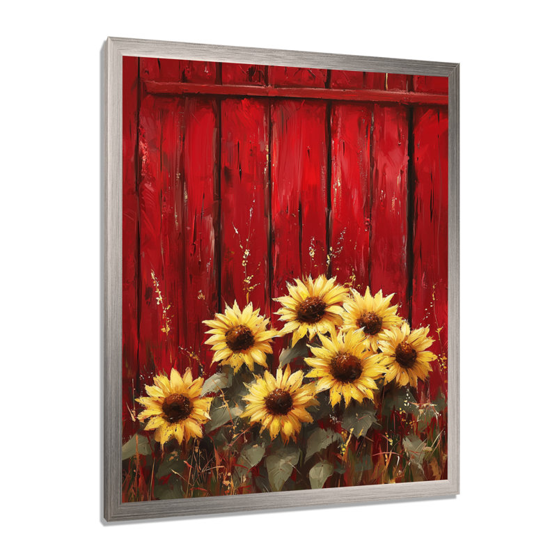 Draylan - Floral Canvas Art Print, Argent argent, H 32 po x l 24 po, Picture Framed