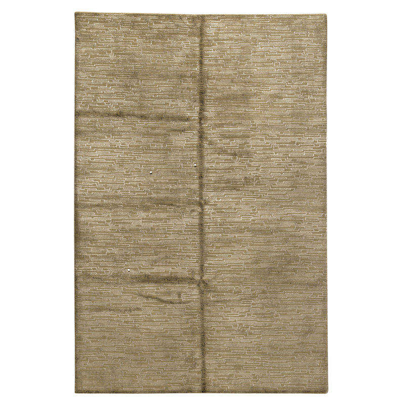 High-Quality Hand-Knotted Gold Area Rug